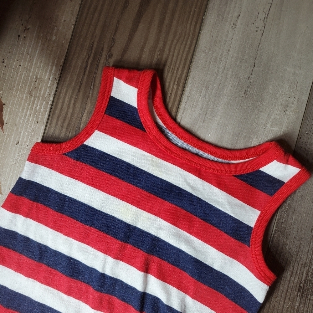 Garanimals Red White and Blue Striped Toddler Boy Tank Top Bodysuit Size 24m EUC - Picture 7 of 7